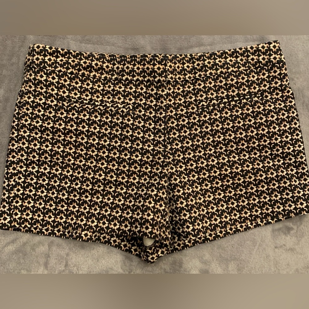 Cynthia Rowley Black and Cream Patterned Shorts